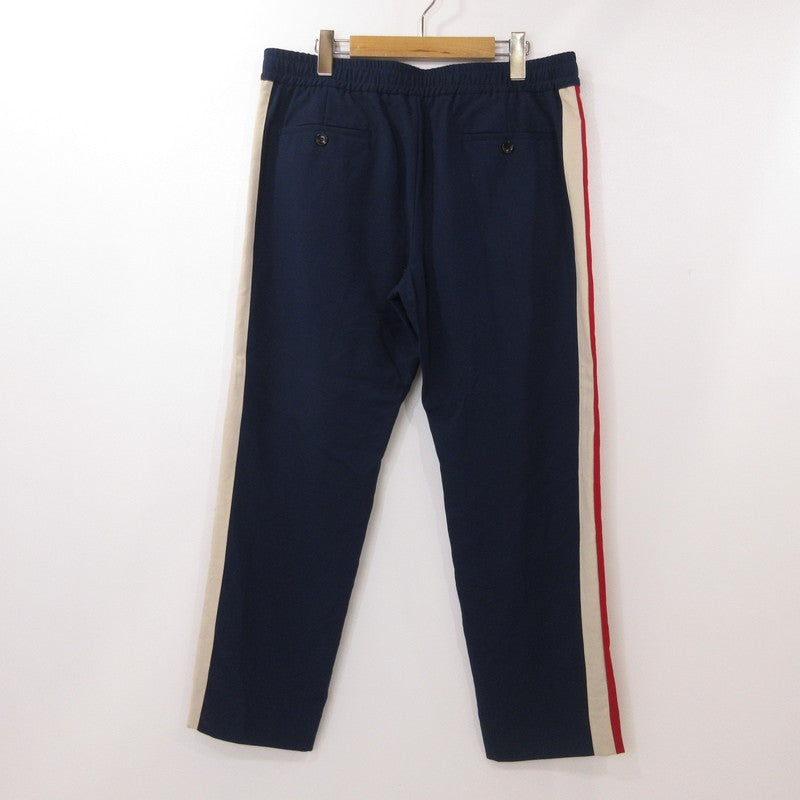 【中古】GUCCI | グッチ Stripe Cropped Pant パンツ 493714 国内正規品 ネイビー サイズ:50