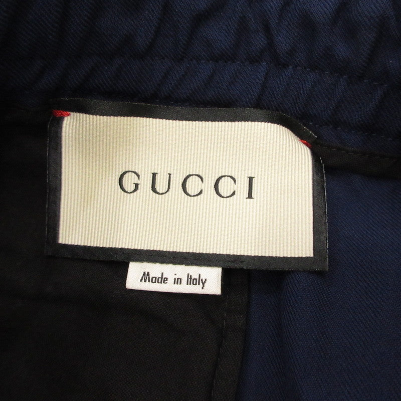 【中古】GUCCI | グッチ Stripe Cropped Pant パンツ 493714 国内正規品 ネイビー サイズ:50