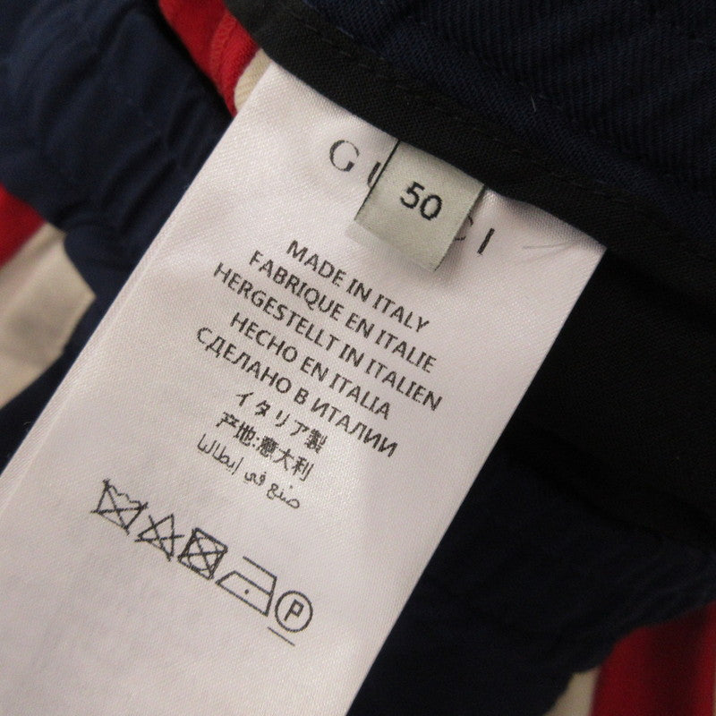 【中古】GUCCI | グッチ Stripe Cropped Pant パンツ 493714 国内正規品 ネイビー サイズ:50