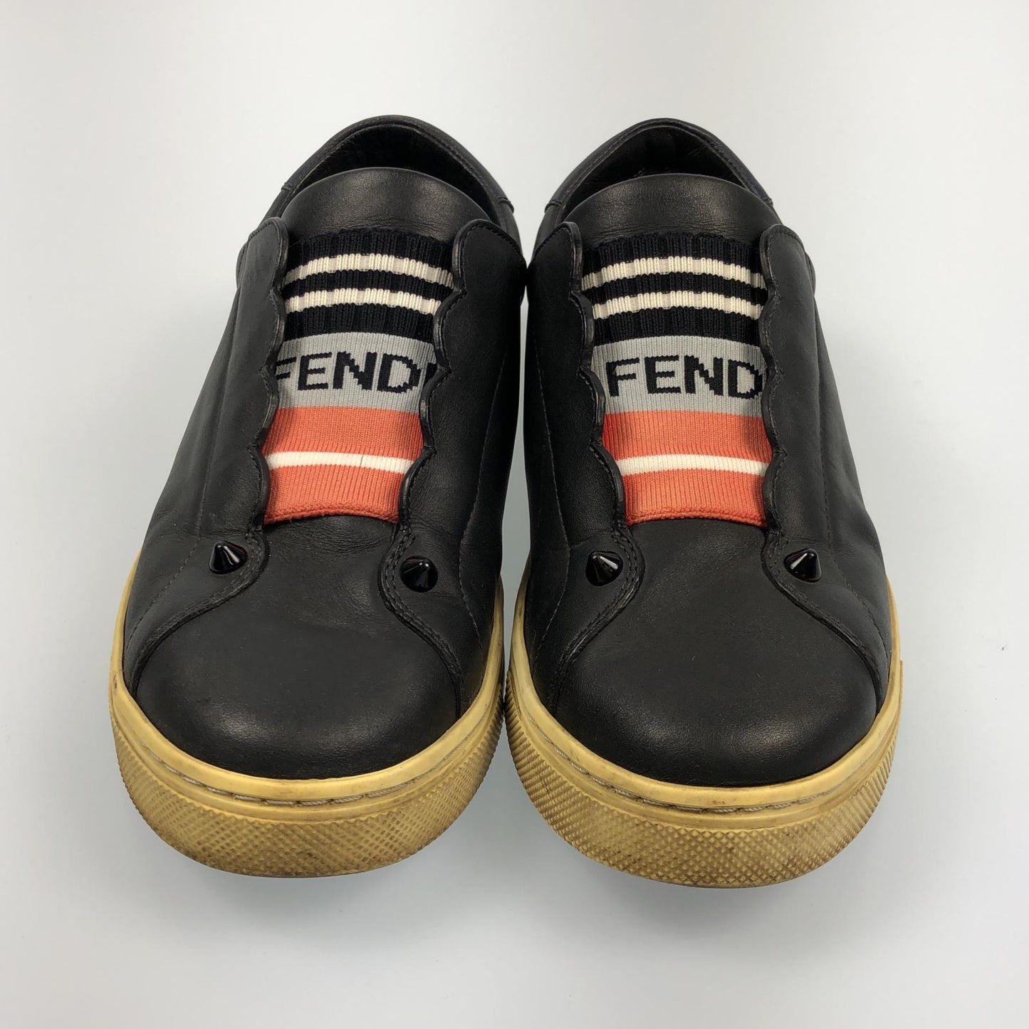 【中古】FENDI | フェンディ エラスティックバンド スニーカー 8E6592 サイズ:36(約23cm) ブラック