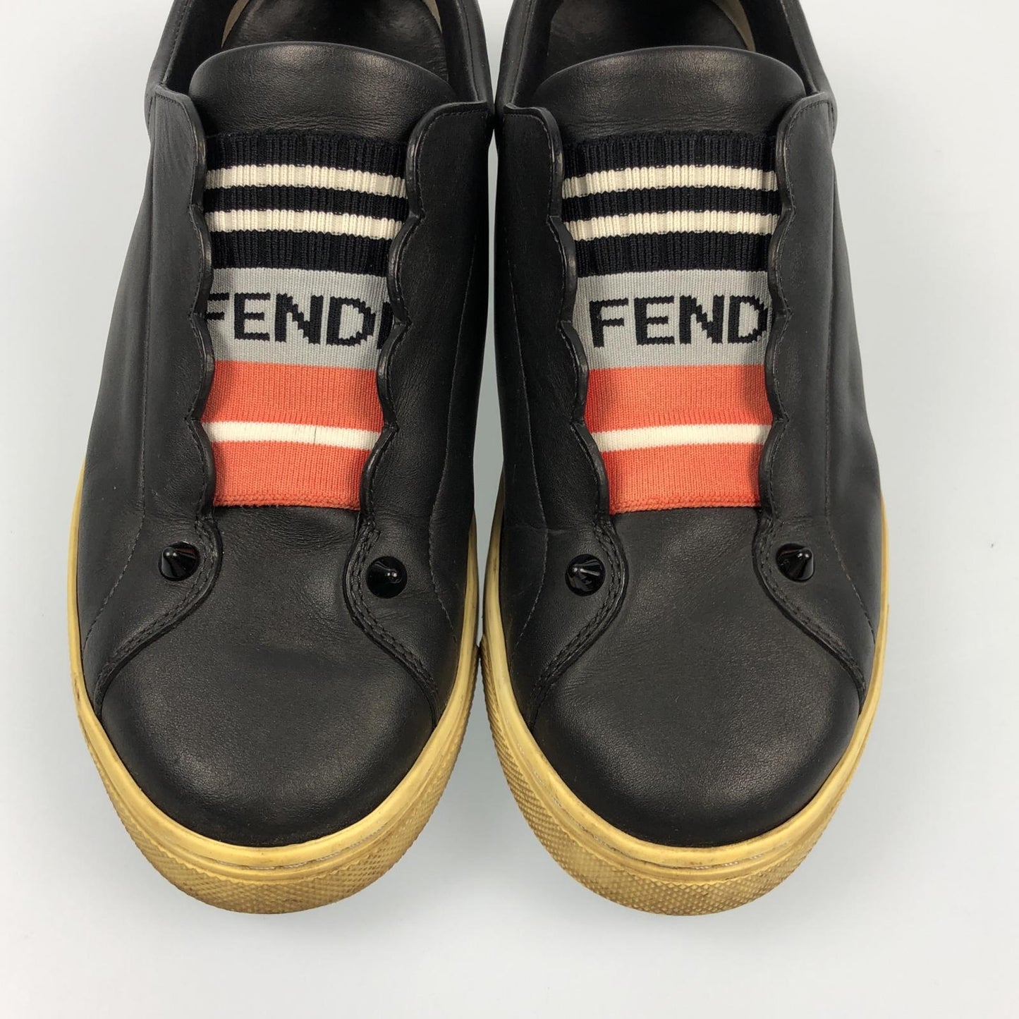 【中古】FENDI | フェンディ エラスティックバンド スニーカー 8E6592 サイズ:36(約23cm) ブラック