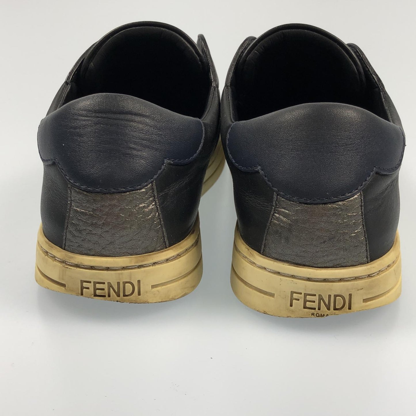 【中古】FENDI | フェンディ エラスティックバンド スニーカー 8E6592 サイズ:36(約23cm) ブラック