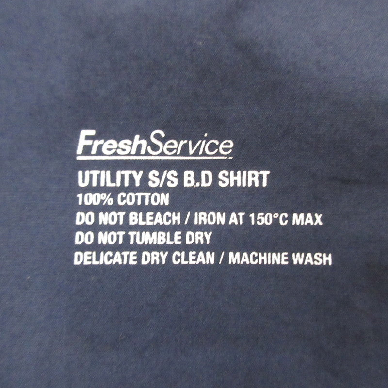 【中古】FreshService | フレッシュサービス UTILITY B.D SHIRT 半袖シャツ FSW-23-SH 011 サイズ:F ネイビー