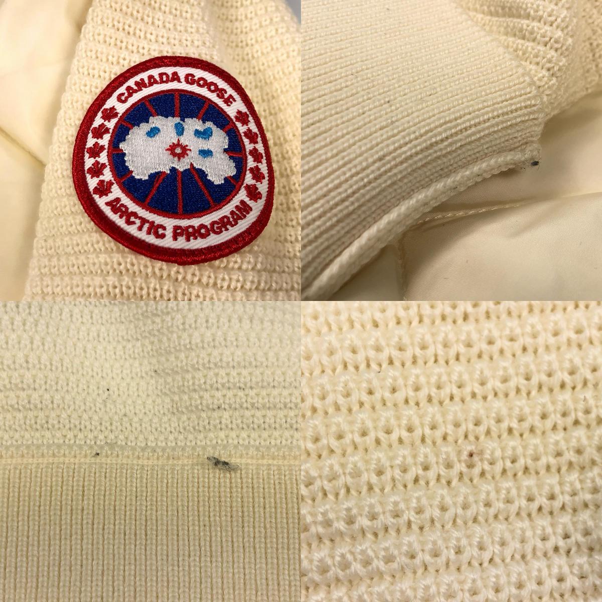 【中古】CANADA GOOSE | カナダグース HYBRIDGE QUILTED KNIT HOODY ダウンジャケット 6800L 国内正規品 アイボリー サイズ:S