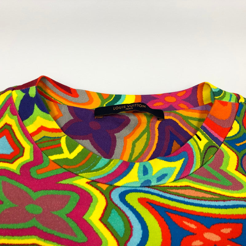 【中古】LOUIS VUITTON | ルイ・ヴィトン プリンテッドダミエLV 半袖Tシャツ 1A8P12 2021S/S 国内正規品 マルチカラー サイズ:L