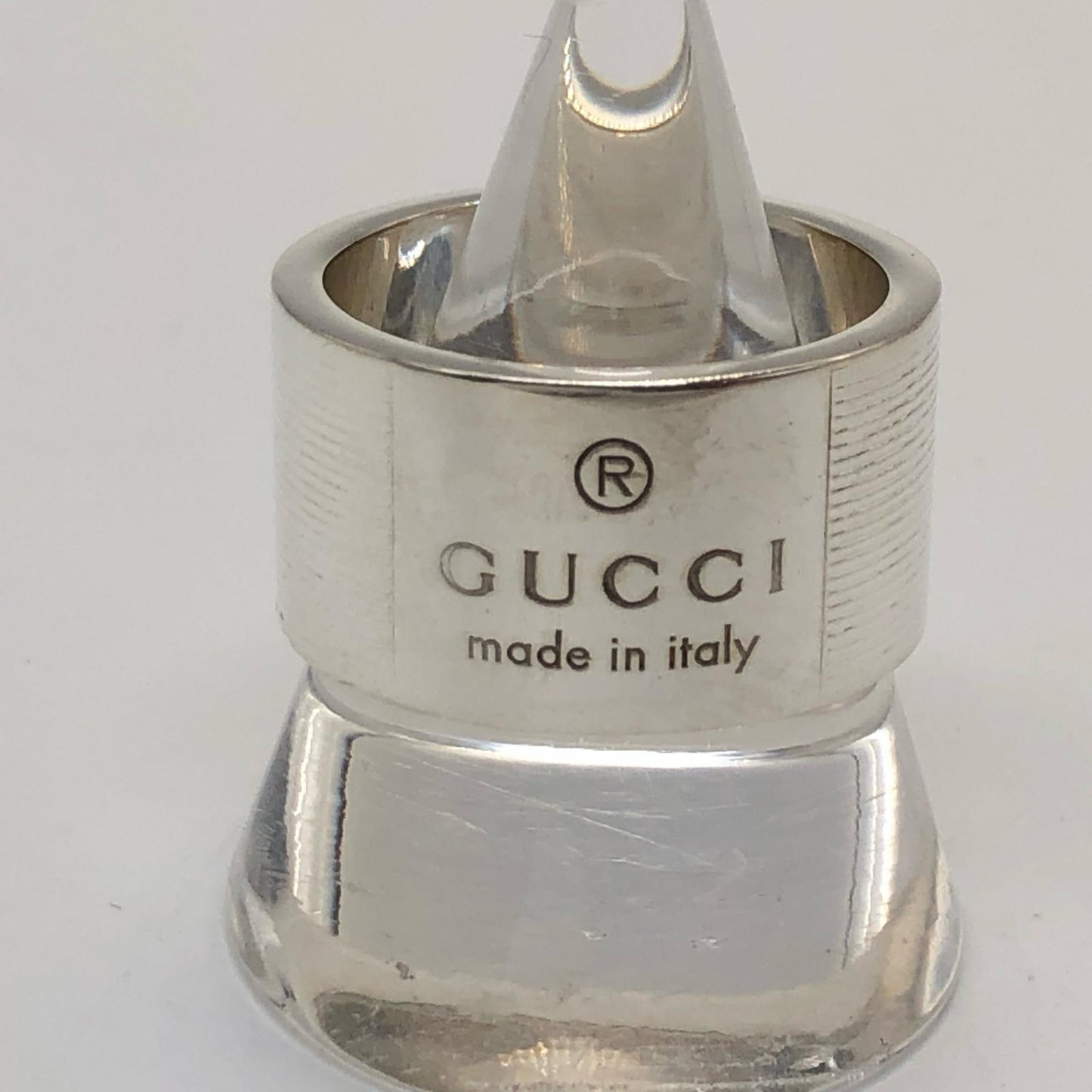【中古】GUCCI | グッチ トレードマークワイド リング・指輪 シルバーリング