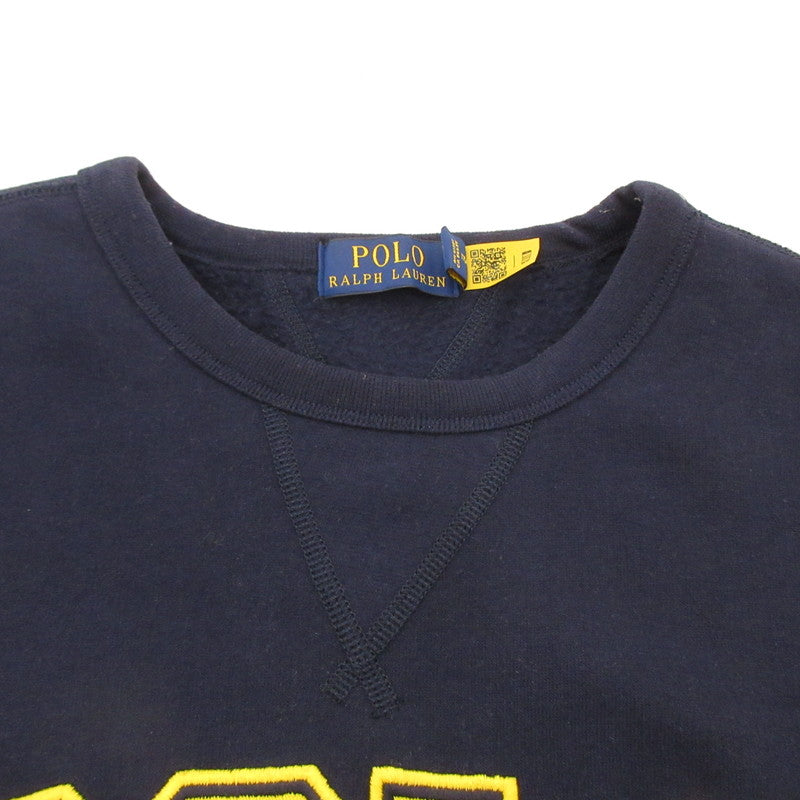 【中古】POLO RALPH LAUREN | ポロ・ラルフローレン ロゴフリーススウェットシャツ スウェット ネイビー サイズ:M