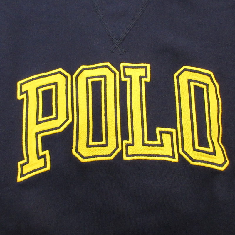 【中古】POLO RALPH LAUREN | ポロ・ラルフローレン ロゴフリーススウェットシャツ スウェット ネイビー サイズ:M