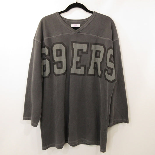 【中古】ERL | イーアールエル FOOTBALL TEE スウェット ERL07T007 2023A/W チャコールグレー サイズ:L
