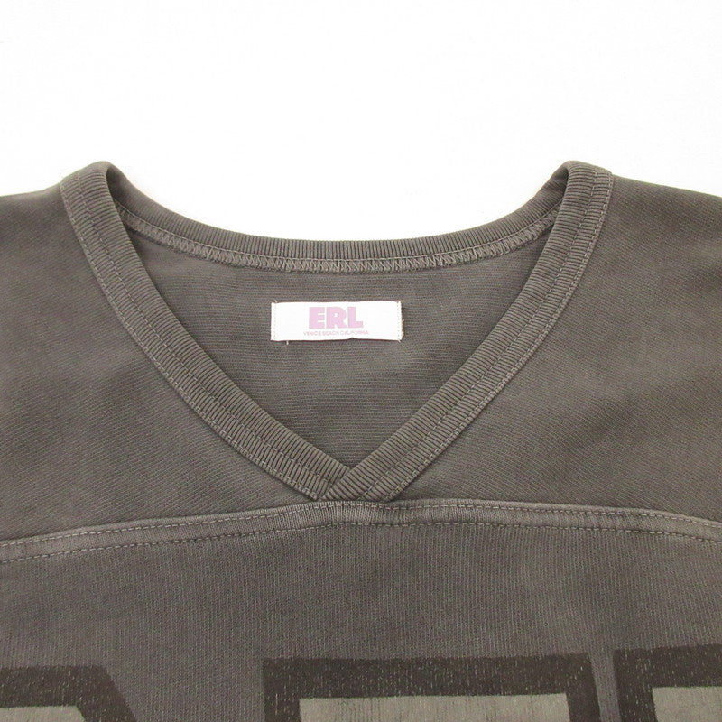【中古】ERL | イーアールエル FOOTBALL TEE スウェット ERL07T007 2023A/W チャコールグレー サイズ:L