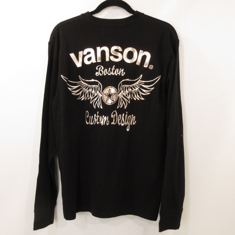 【中古】VANSON | バンソン 長袖Tシャツ ブラック サイズ:L