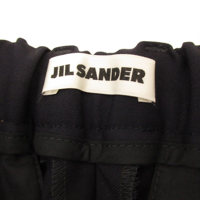 【中古】JIL SANDER | ジルサンダー ウールギャバジンテーパードパンツ その他ボトムス J21KA0011 J4002 国内正規品 ネイビー サイズ:44
