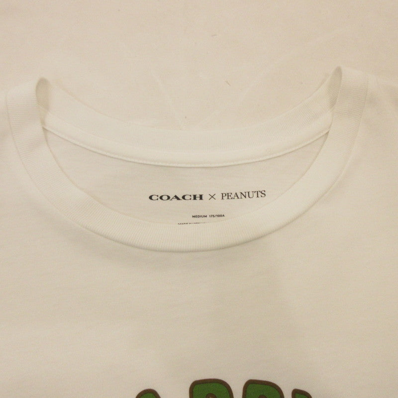 【中古】COACH | コーチ WOOD PECKER 半袖Tシャツ C3394 ホワイト サイズ:M