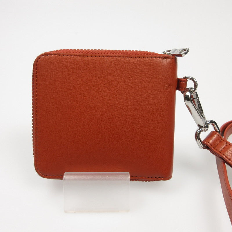 【中古】ARMANI EXCHANGE | アルマーニエクスチェンジ AXロゴストラップ付き二つ折り財布 長財布 958500 ブラウン