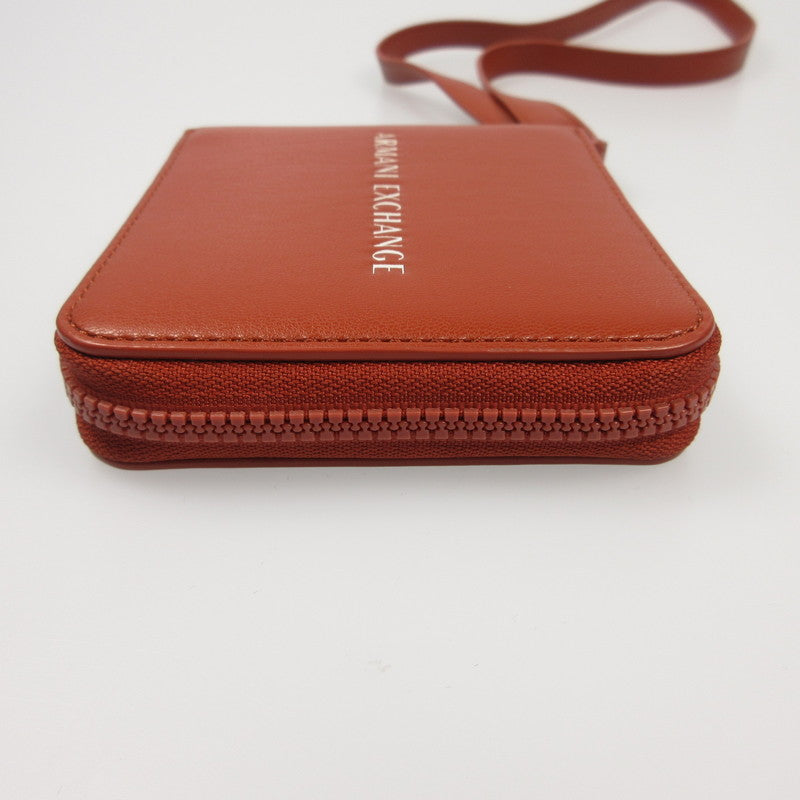 【中古】ARMANI EXCHANGE | アルマーニエクスチェンジ AXロゴストラップ付き二つ折り財布 長財布 958500 ブラウン