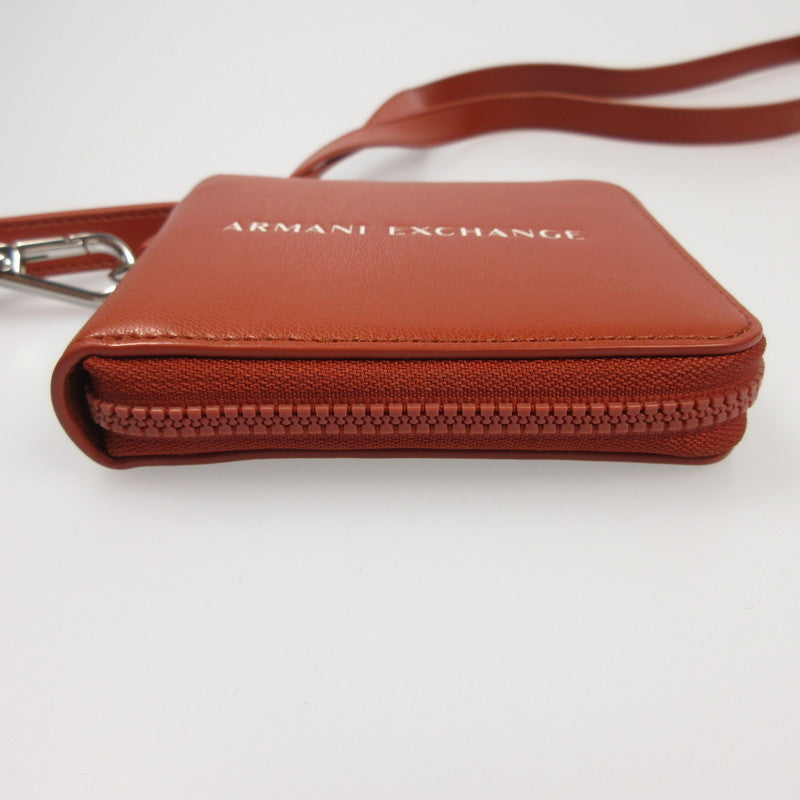【中古】ARMANI EXCHANGE | アルマーニエクスチェンジ AXロゴストラップ付き二つ折り財布 長財布 958500 ブラウン