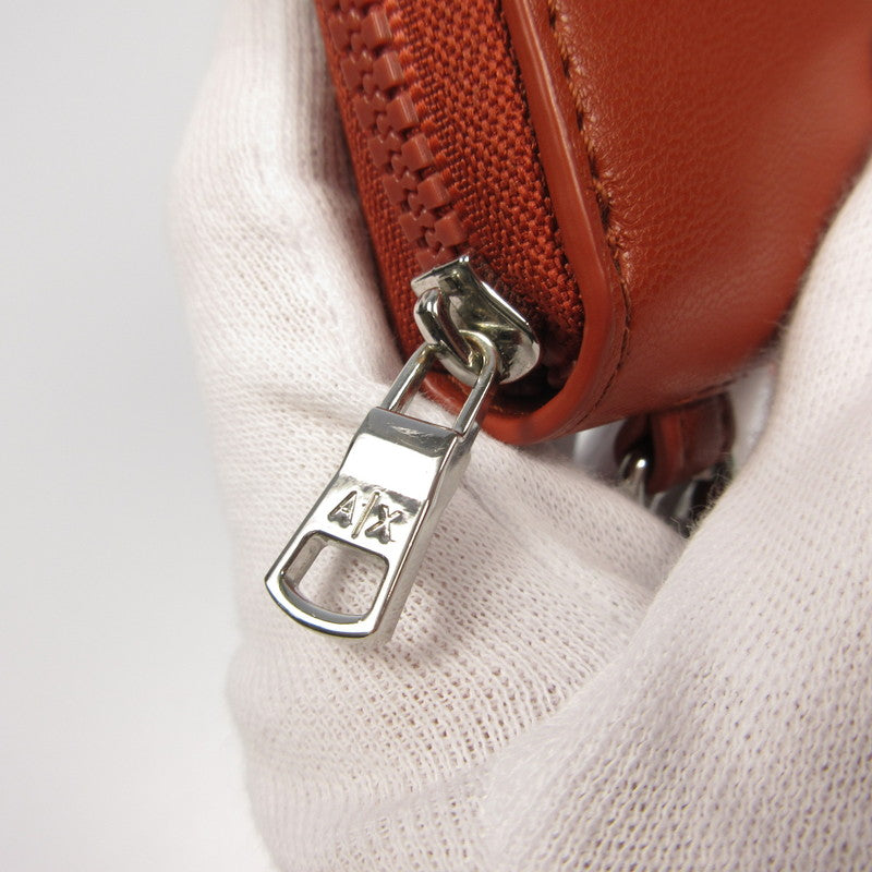 【中古】ARMANI EXCHANGE | アルマーニエクスチェンジ AXロゴストラップ付き二つ折り財布 長財布 958500 ブラウン