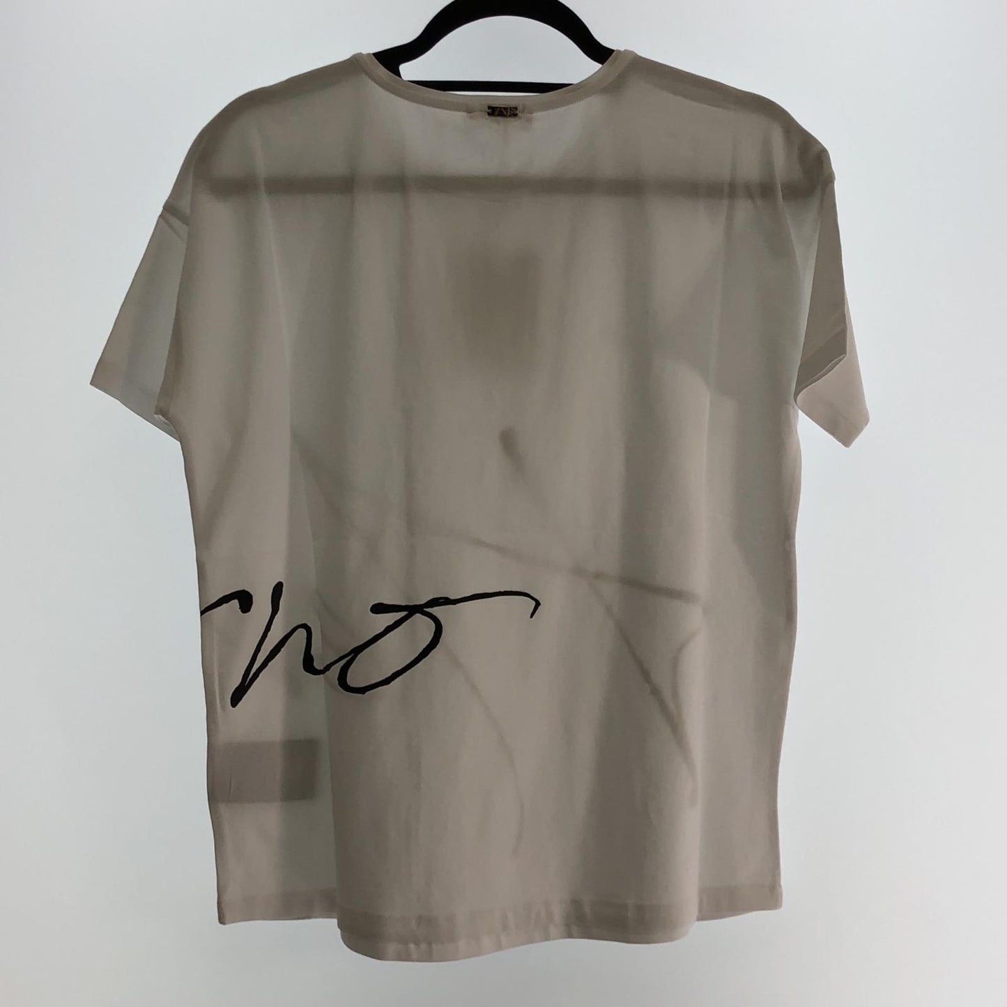 【中古】Herno | ヘルノ 手描き風ロゴプリントTシャツ 半袖Tシャツ JG000178D 2023S/S ホワイト サイズ:40