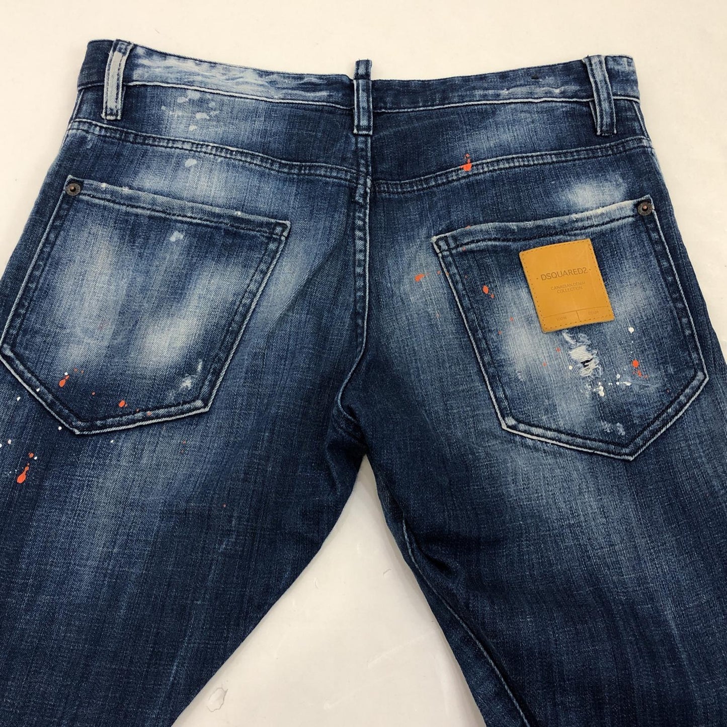 【中古】DSQUARED2 | ディースクエアード SEXY TWIST JEAN デニムパンツ S74LB0822 2020S/S ペイント加工 国内正規品 ブルー サイズ:44