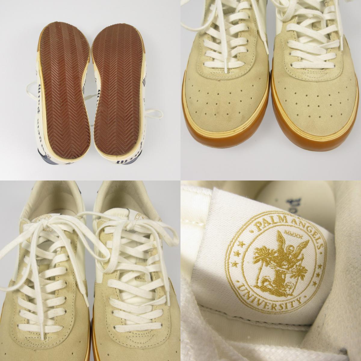 【中古】Palm Angels | パームエンジェルス VULCANIZED SUEDE スニーカー PMIA065F21LEA001 ホワイト