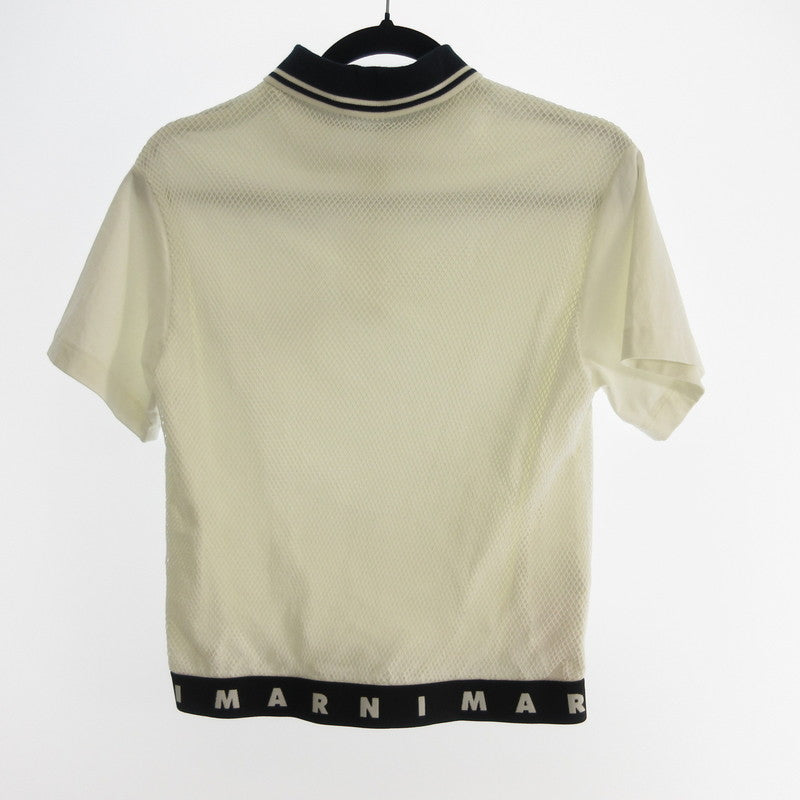 【中古】MARNI | マルニ ロゴメッシュポロ ポロシャツ MT220F 国内正規品/KIDS サイズ:12 ホワイト