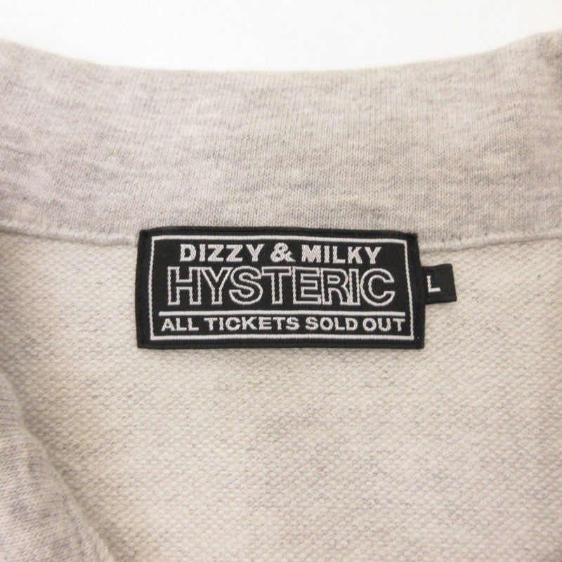 【中古】HYSTERIC GLAMOUR | ヒステリックグラマー HYSTERIC EVIL’S 衿付きスウェット スウェット 02251CS05 グレー サイズ:L