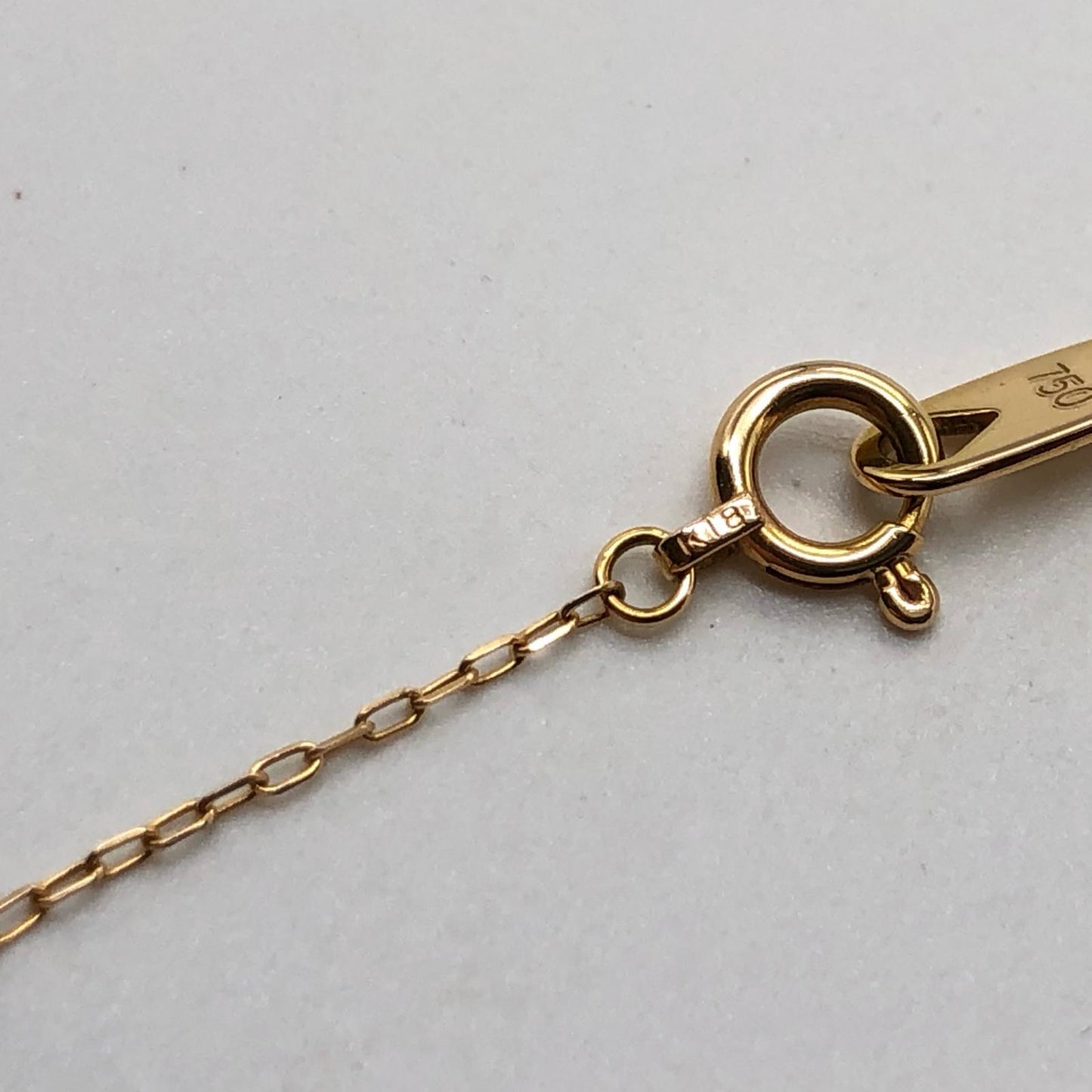 【中古】4℃ | ヨンドシー ダイヤ付きハート ネックレス K18