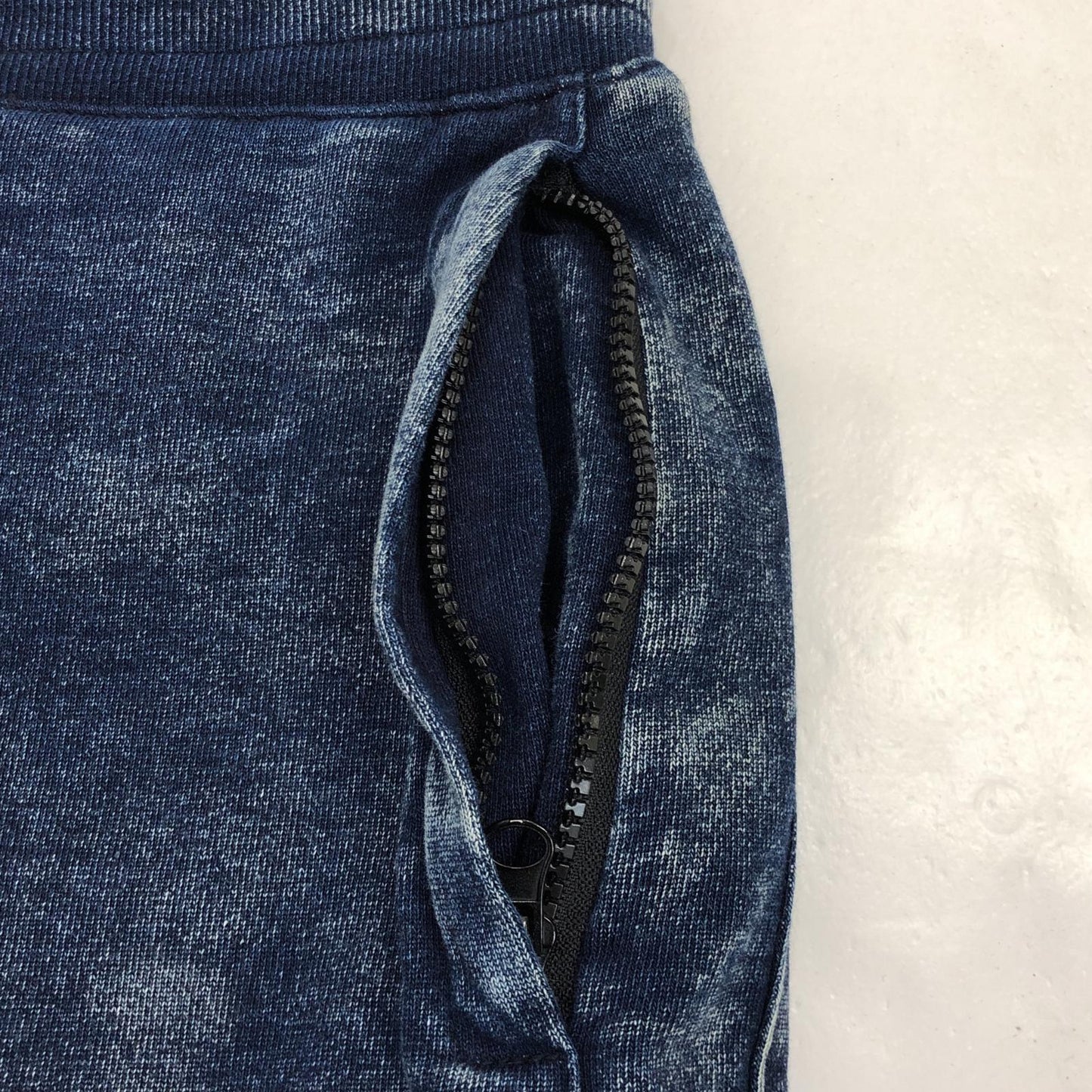 【中古】EXAMPLE | イグザンプル ARCH LOGO BLEACH DENIM SWEAT PANTS パンツ 2021S/S ネイビー サイズ:L