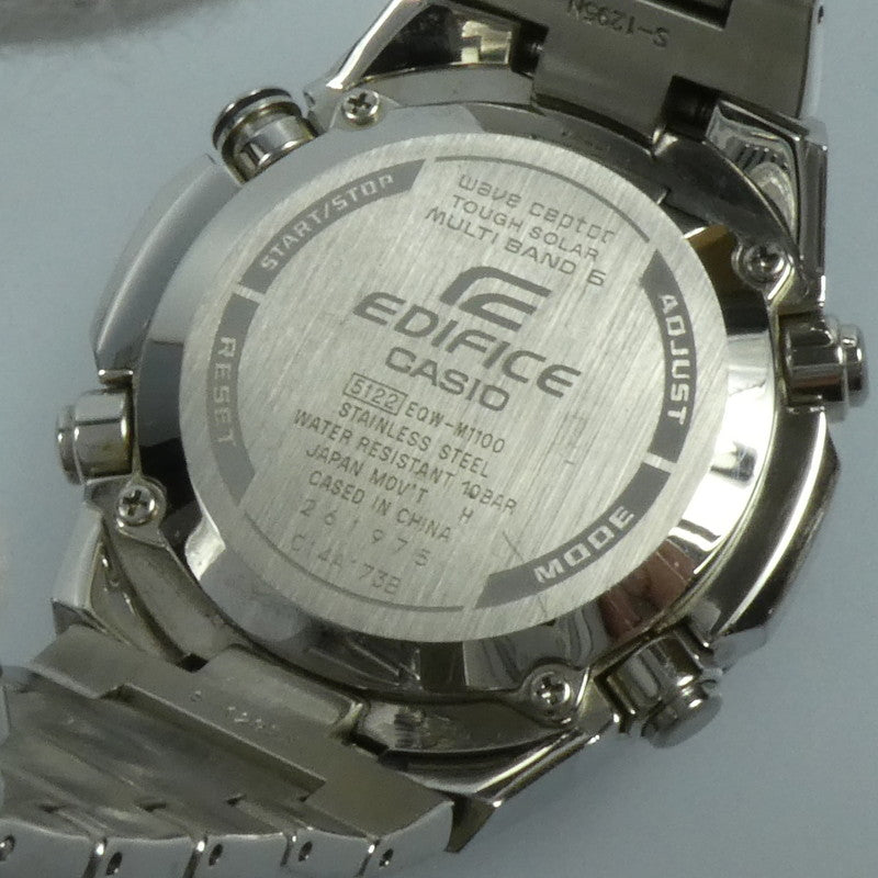 【中古】CASIO | カシオ EDIFICE 腕時計 EQW-M1100 シルバー