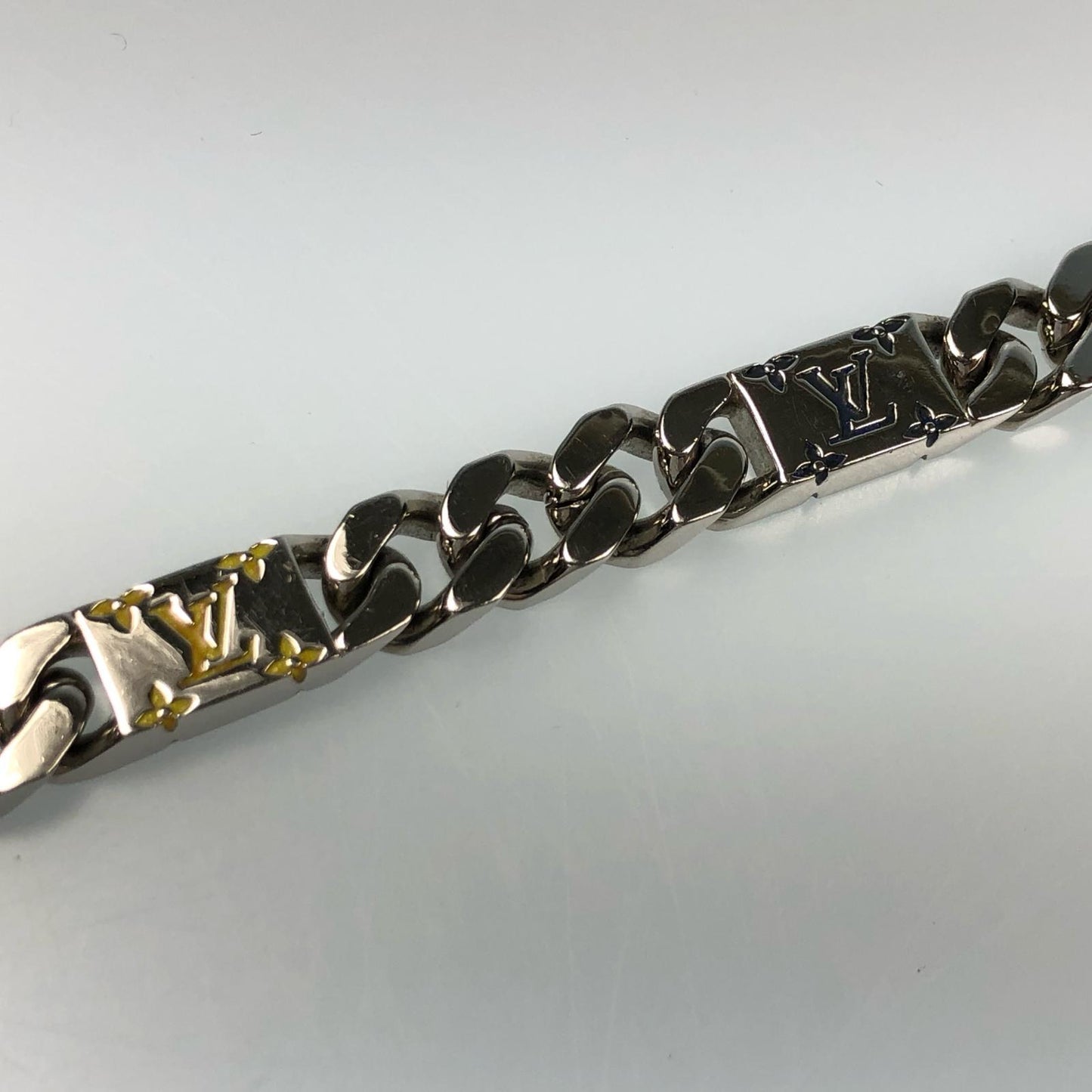 【中古】LOUIS VUITTON | ルイ・ヴィトン LVモザイク ブレスレット M1409M AK2283 シルバー