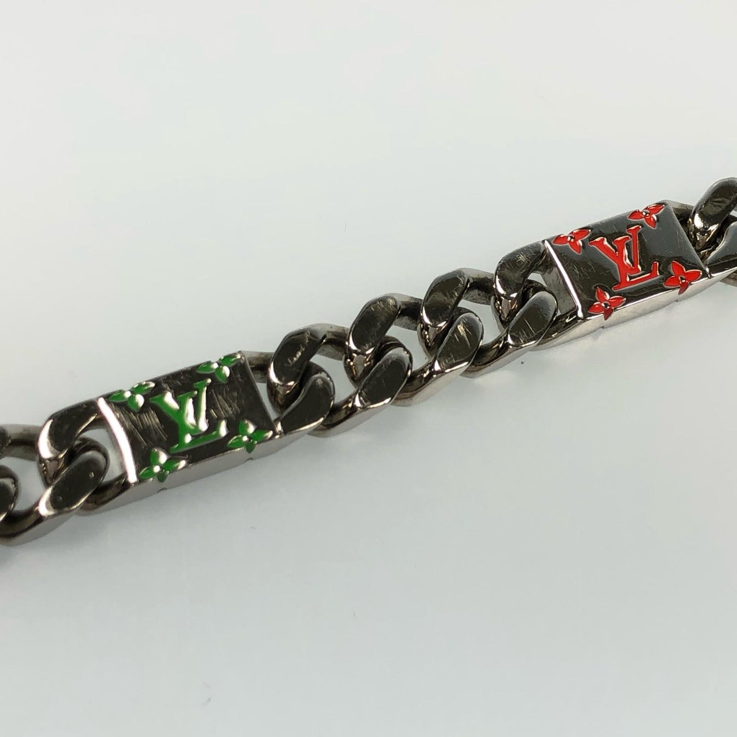 【中古】LOUIS VUITTON | ルイ・ヴィトン LVモザイク ブレスレット M1409M AK2283 シルバー