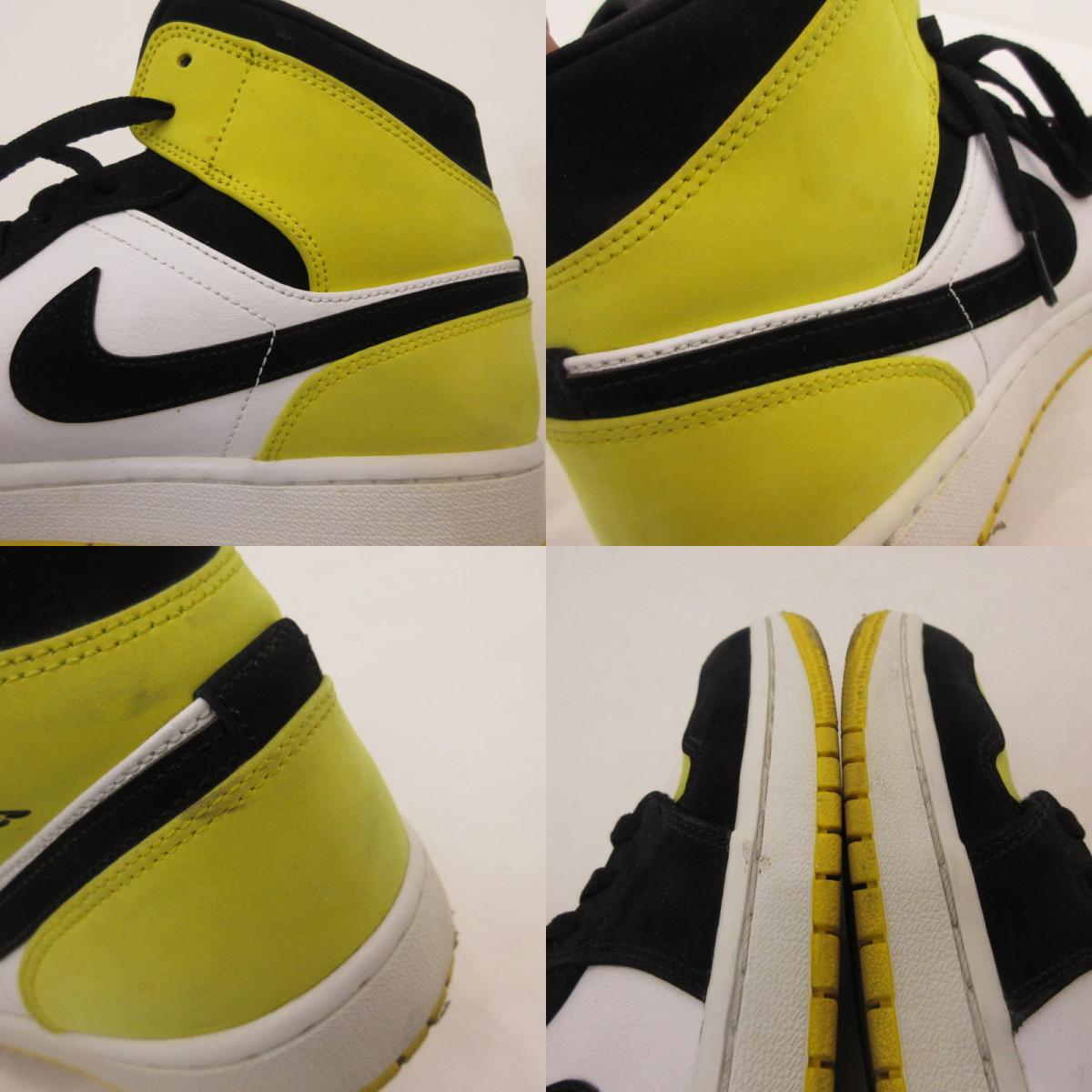 【中古】NIKE | ナイキ AIR JORDAN 1 MID ”YELLOW TOE BLACK” スニーカー 852542-071 イエロー 28cm
