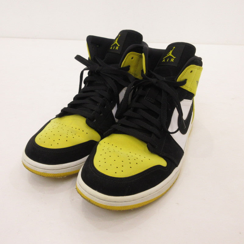 【中古】NIKE | ナイキ AIR JORDAN 1 MID ”YELLOW TOE BLACK” スニーカー 852542-071 イエロー 28cm