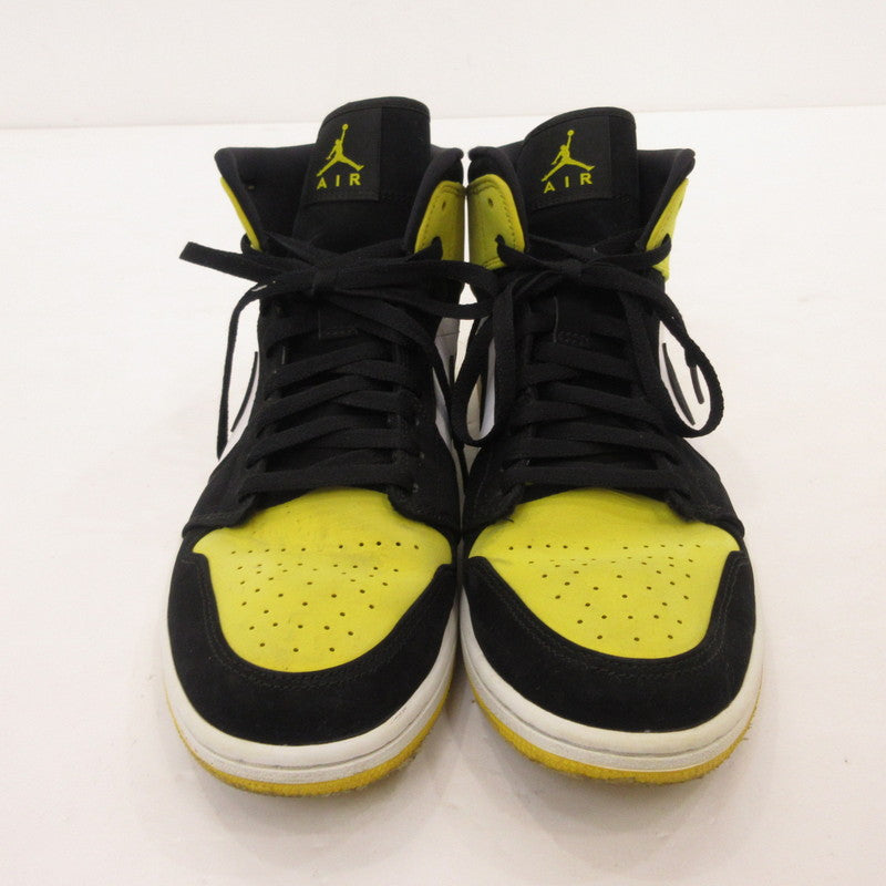 【中古】NIKE | ナイキ AIR JORDAN 1 MID ”YELLOW TOE BLACK” スニーカー 852542-071 イエロー 28cm