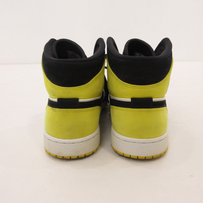 【中古】NIKE | ナイキ AIR JORDAN 1 MID ”YELLOW TOE BLACK” スニーカー 852542-071 イエロー 28cm