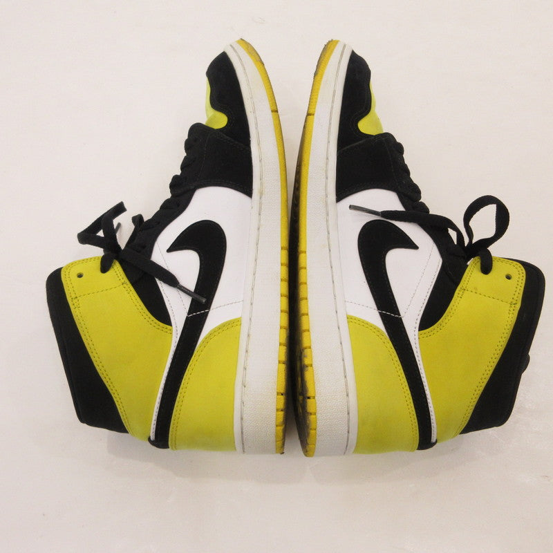 【中古】NIKE | ナイキ AIR JORDAN 1 MID ”YELLOW TOE BLACK” スニーカー 852542-071 イエロー 28cm