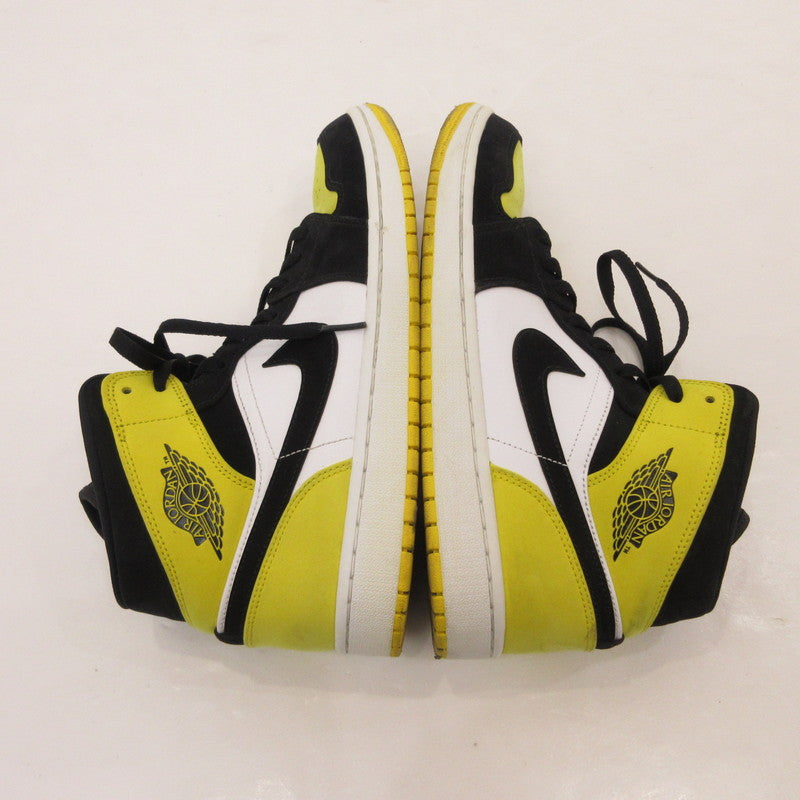 【中古】NIKE | ナイキ AIR JORDAN 1 MID ”YELLOW TOE BLACK” スニーカー 852542-071 イエロー 28cm