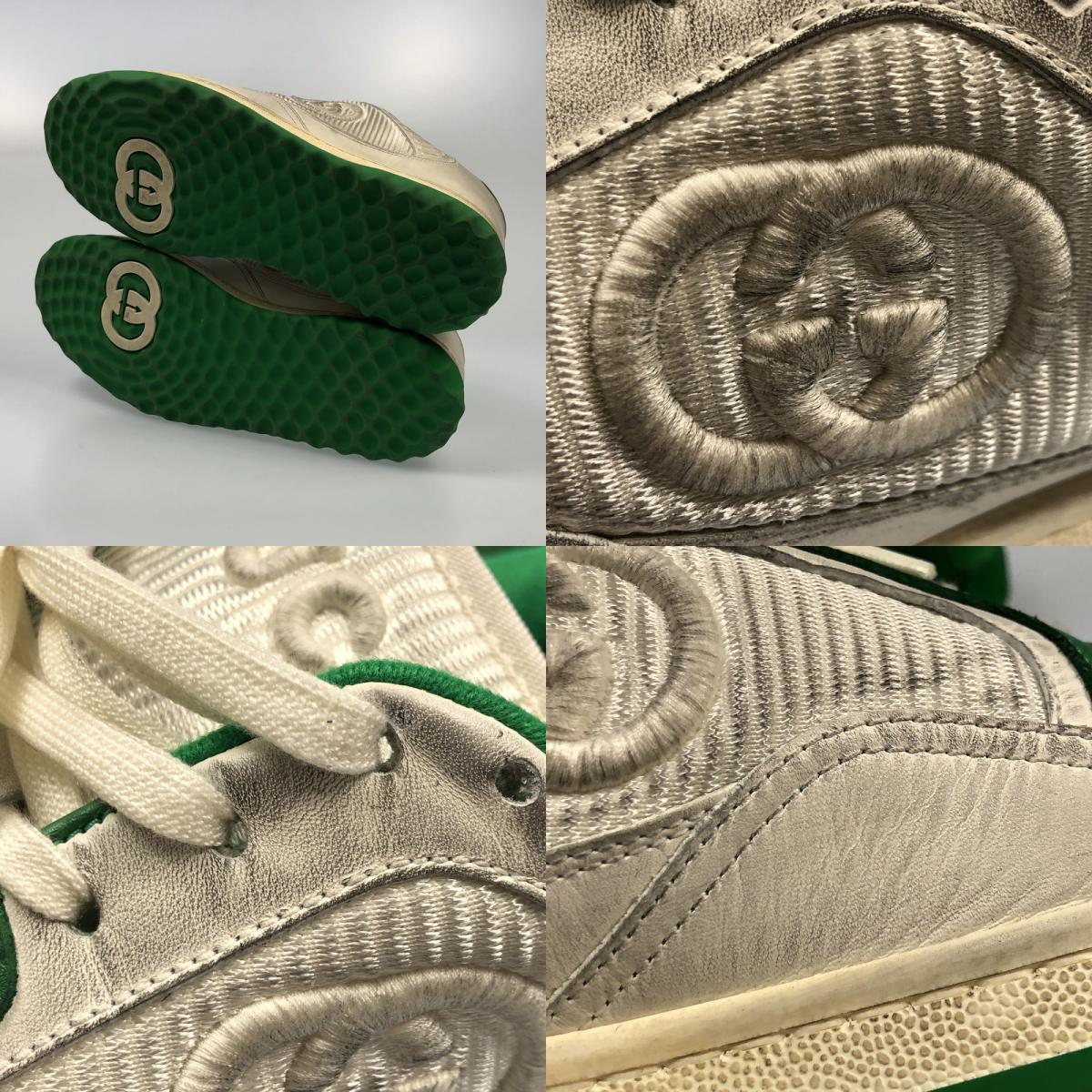 【中古】GUCCI | グッチ MAC80 スニーカー 749896 2024S/S サイズ:8(27cm) グリーン