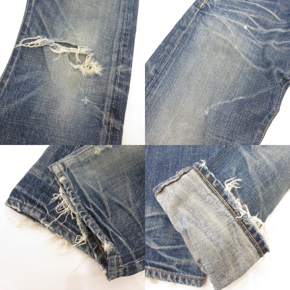 【中古】HYSTERIC GLAMOUR | ヒステリックグラマー デニムパンツ 4AP-2672 クラッシュ加工 ブルー サイズ:30