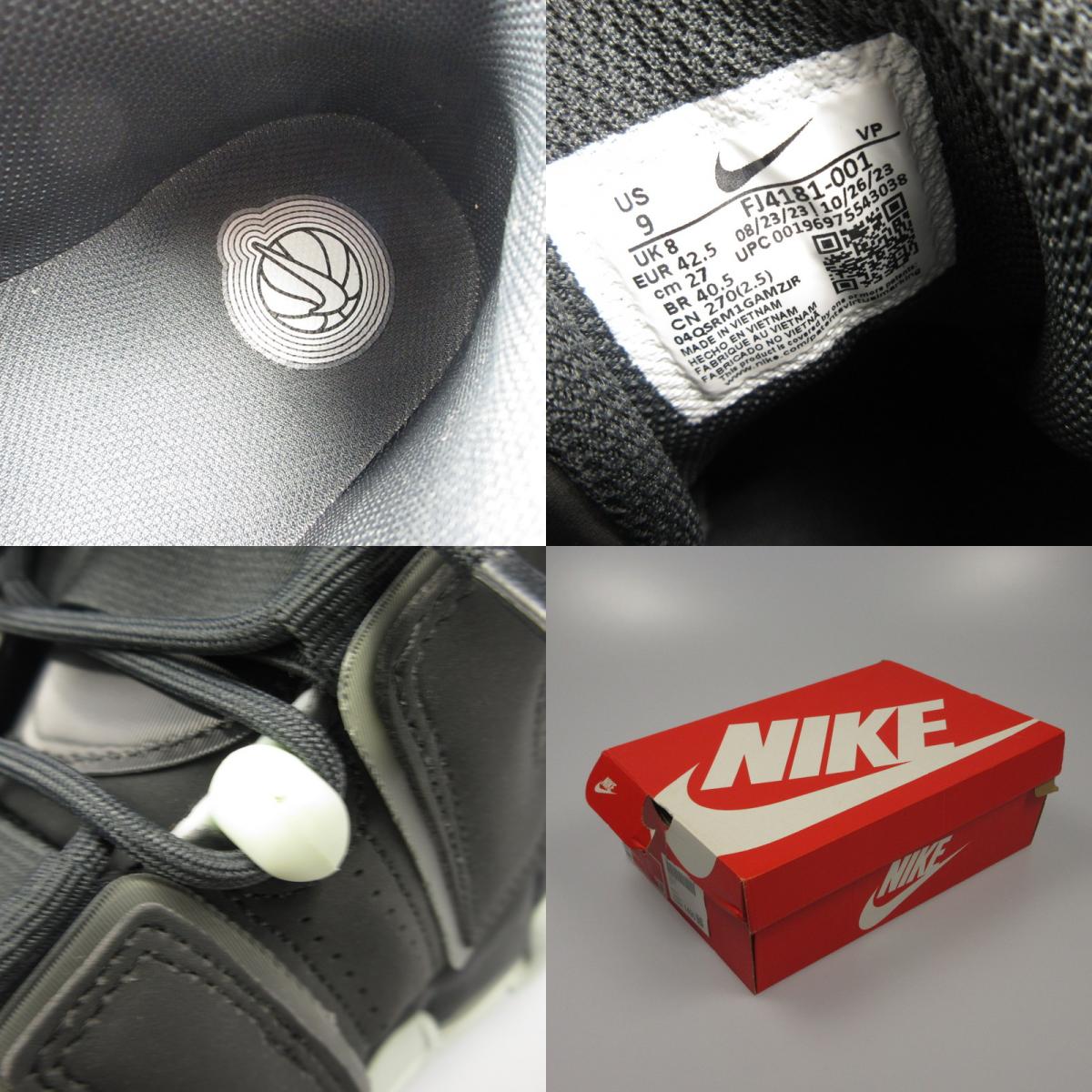 【中古】NIKE | ナイキ AIR MORE UPTEMPO DARK SMOKE GREY スニーカー FJ4181-001 ブラック 27cm
