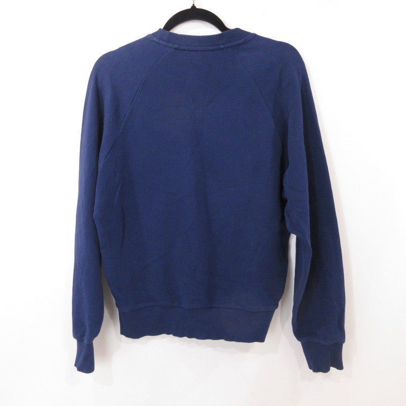 【中古】LACOSTE | ラコステ 鹿の子地スウェットロゴ刺しゅうクルーネック スウェット SH0452 ネイビー サイズ:XS