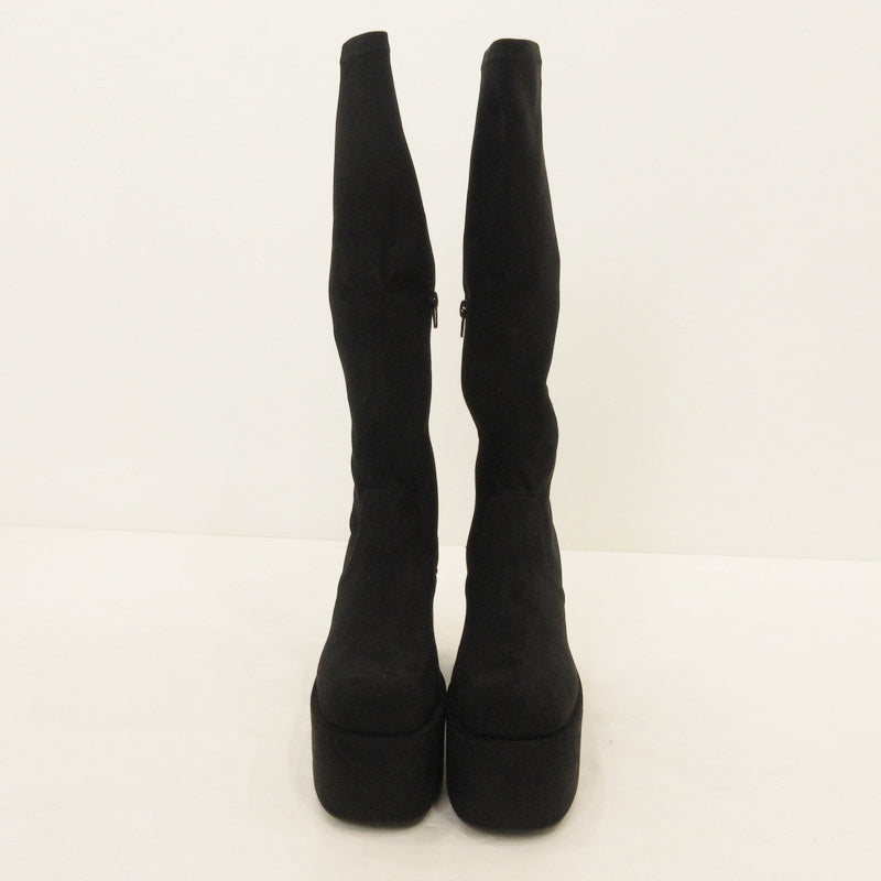 【中古】EMODA | エモダ バルキープランプフィットブーツ ブーツ 042351870201 ブラック サイズ:M