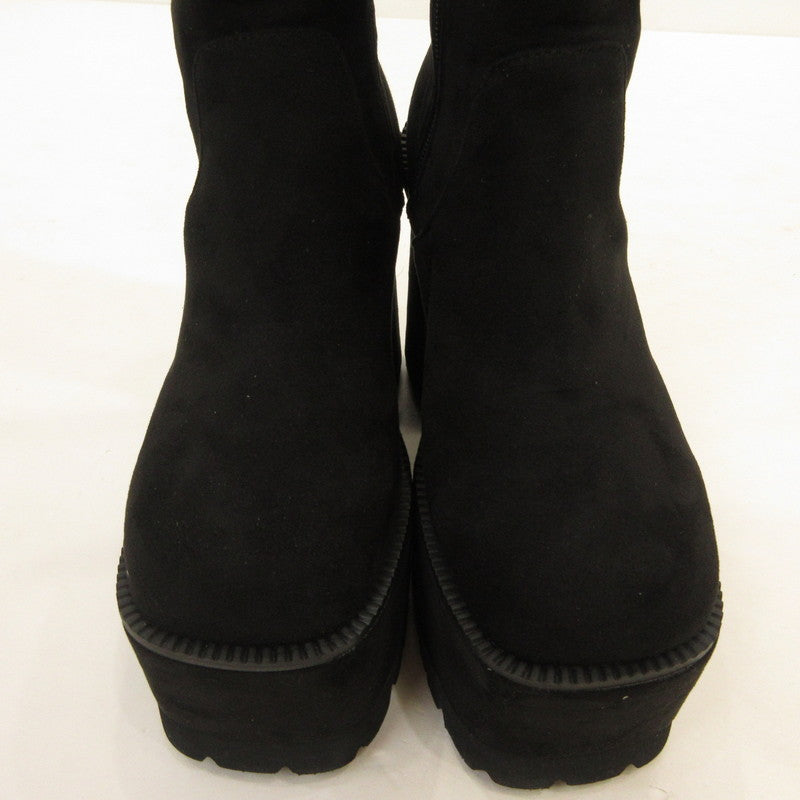 【中古】EMODA | エモダ スクエアフィットロングブーツ ブーツ 042451830401 ブラック サイズ:M