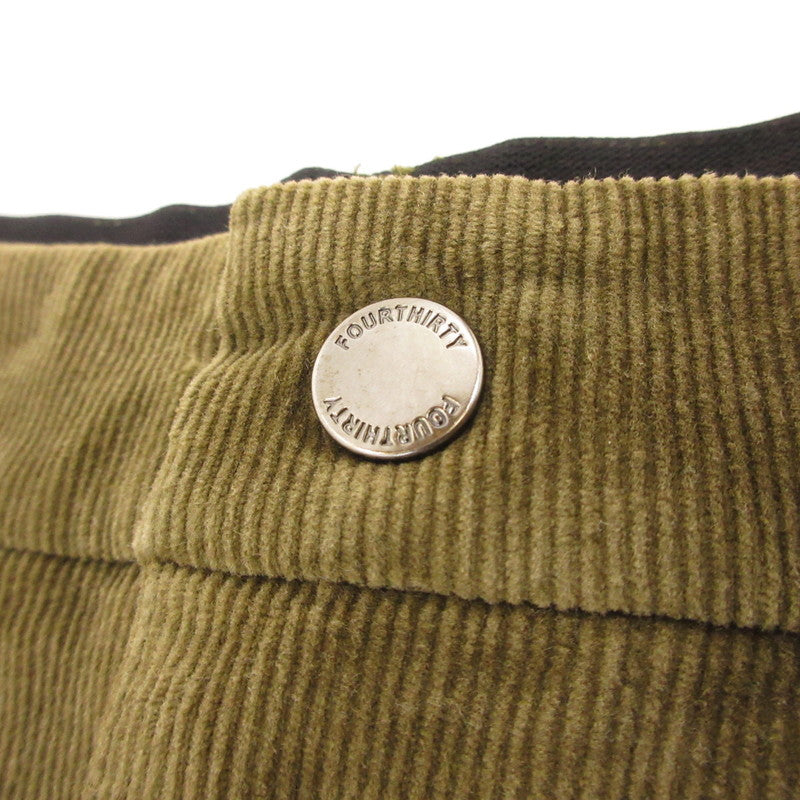 【中古】430 - FOURTHIRTY - | フォーサーティー ESLOT CORD CARGO SHORTS ショートパンツ 24-082 カーキ サイズ:2