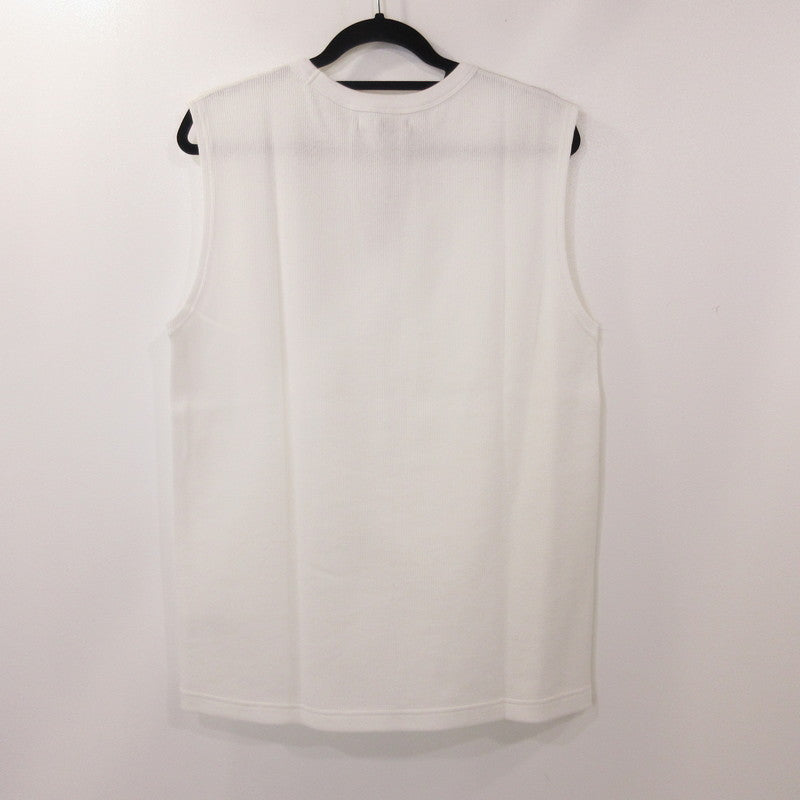 【中古】MINEDENIM | マインデニム Roundneck Nosleeve Rib T-SH タンクトップ STC-402-00-L2 ホワイト サイズ:L