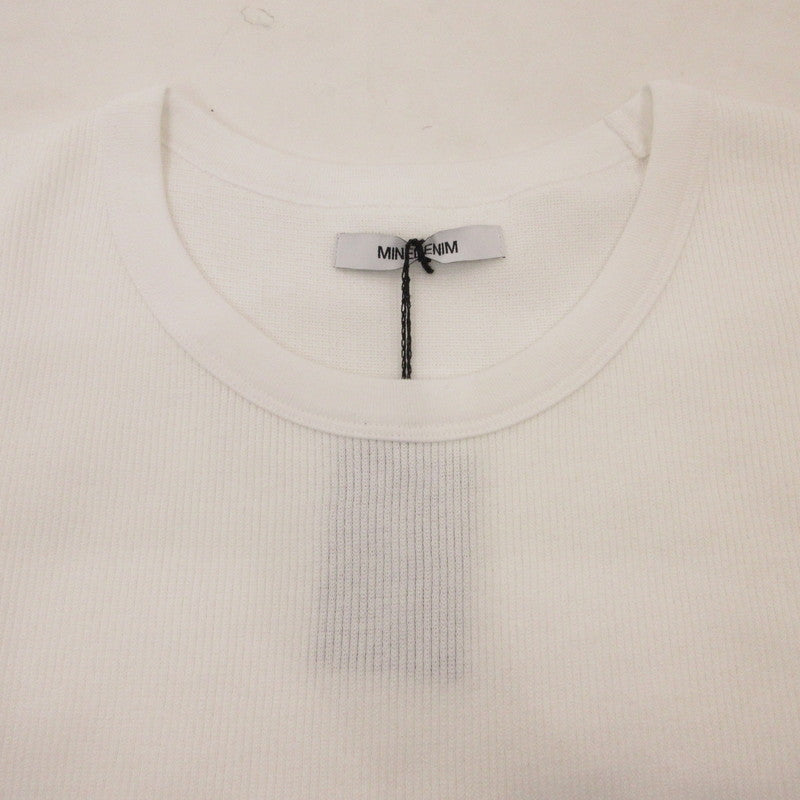 【中古】MINEDENIM | マインデニム Roundneck Nosleeve Rib T-SH タンクトップ STC-402-00-L2 ホワイト サイズ:L