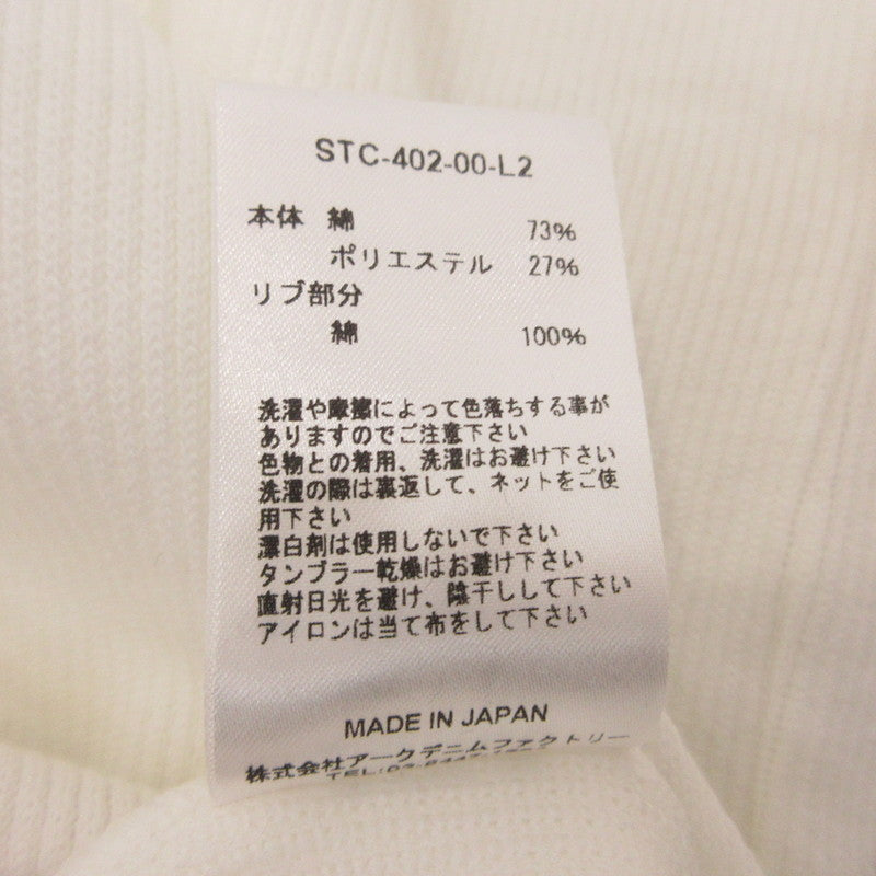 【中古】MINEDENIM | マインデニム Roundneck Nosleeve Rib T-SH タンクトップ STC-402-00-L2 ホワイト サイズ:L