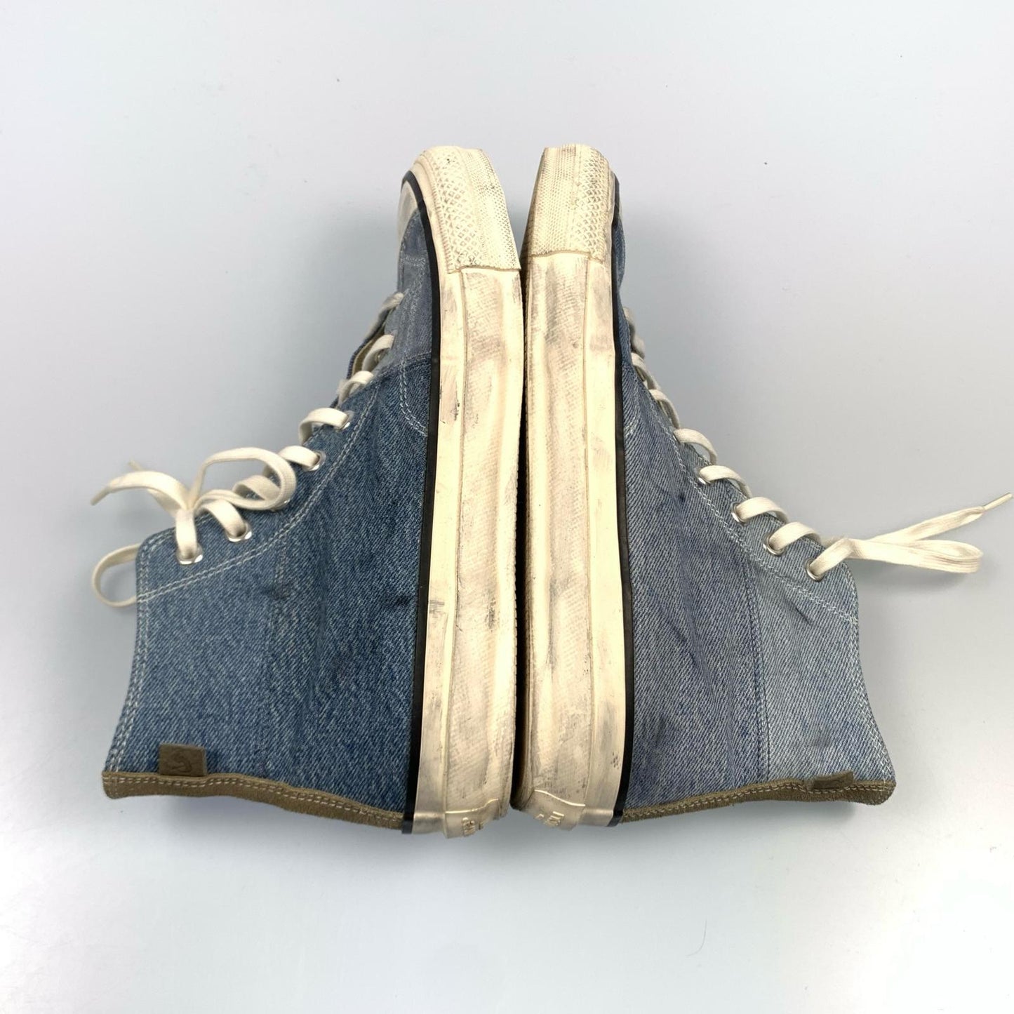 【中古】nonnative | ノンネイティブ DWELLER TRAINER HI PATCHWORK USED DENIM スニーカー NN-F3452 ブルー 27.5cm