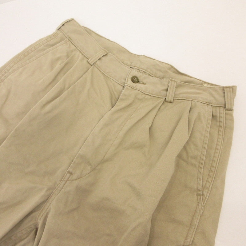 【中古】orSlow | オアスロウ Two Tuck Wide Trousers チノパンツ 03-5021-40 ベージュ サイズ:M