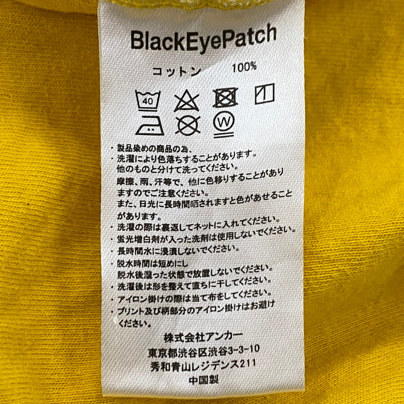 【中古】BlackEyePatch | ブラックアイパッチ DANGER HOT LABEL TEE 半袖Tシャツ BEPSSS23TE49 イエロー サイズ:L